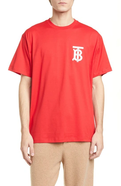 Shop Burberry Emerson Tb T-shirt In Bright Red