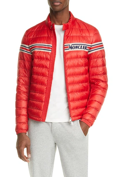 Shop Moncler Renald Puffer Down Jacket In Red