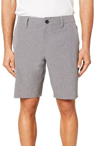 Shop O'neill Reserve Heather Hybrid Water Resistant Swim Shorts In Grey