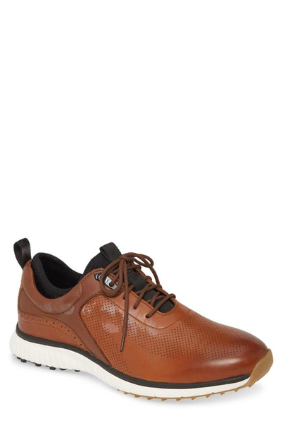 Shop Johnston & Murphy H-1 Luxe Waterproof Golf Shoe In Tan Waterproof