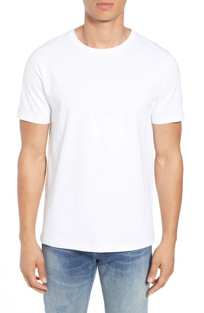 Shop Frame Heavyweight Classic Fit Cotton T-shirt In Blanc