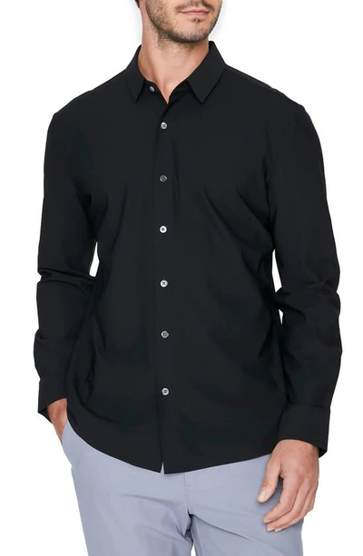 Shop 7 Diamonds Young Americans Slim Fit Button-up Performance Shirt In Black