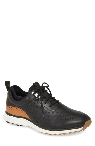 Johnston & Murphy Xc4 H1 Luxe Hybrid Mens Leather Durable Golf Shoes In Black Waterproof