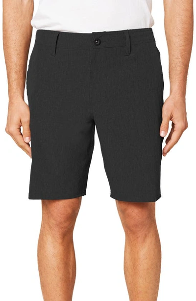 Shop O'neill Reserve Heather Hybrid Water Resistant Swim Shorts In Black