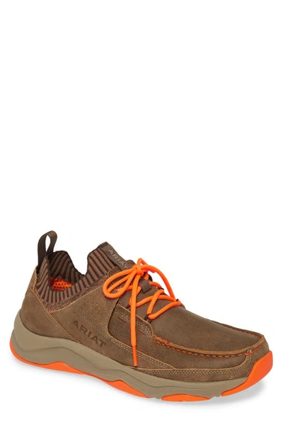 Shop Ariat Country Mile Sneaker In Brown Bomber/ Orange