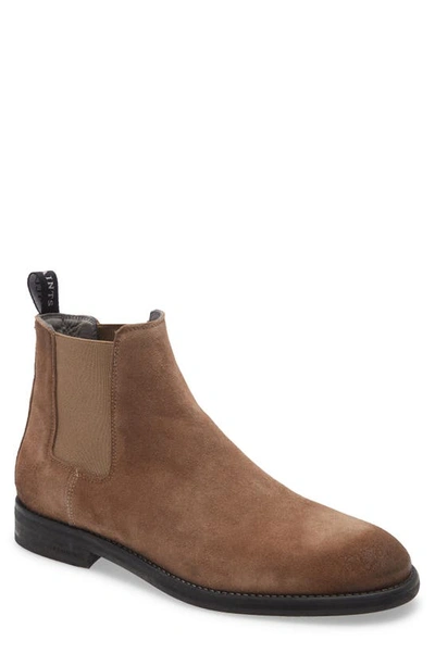 Shop Allsaints Harley Chelsea Boot In Taupe Suede