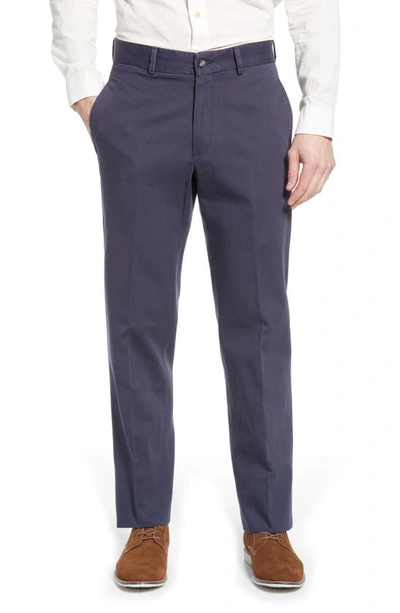 Shop Berle Charleston Khakis Flat Front Chino Pants In Navy