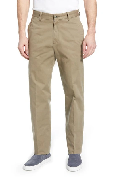 Shop Berle Charleston Khakis Flat Front Chino Pants In Olive