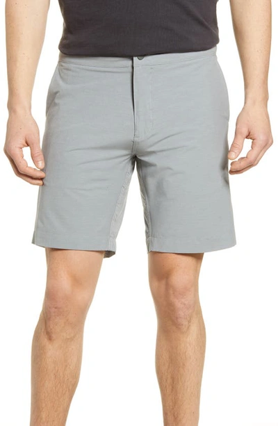 Shop Faherty All Day Shorts In Ice Grey