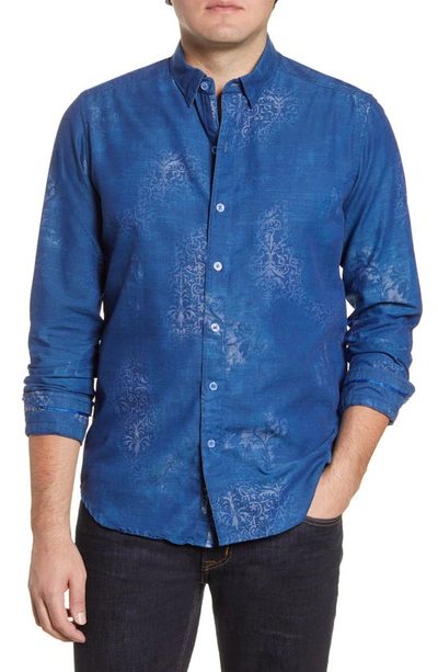 Shop Robert Graham Holmes Regular Fit Button-up Shirt In Blue