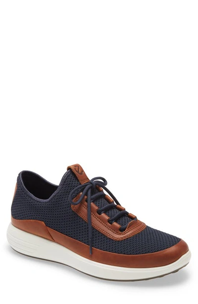 Ecco Men's Soft 7 Runner Summer Sneaker Men's Shoes In Amber/marine |  ModeSens