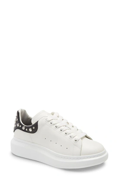 Shop Alexander Mcqueen Studded Low Top Sneaker In White/ Black