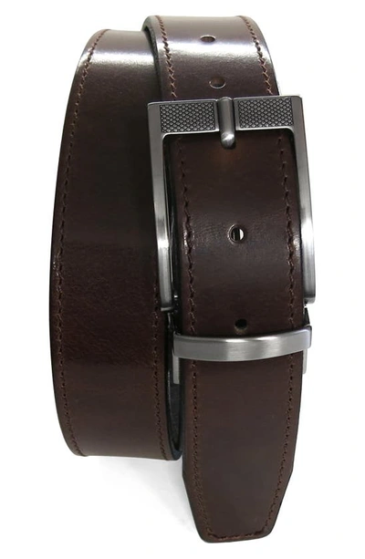Shop Boconi Vaughan Reversible Leather Belt In Brown