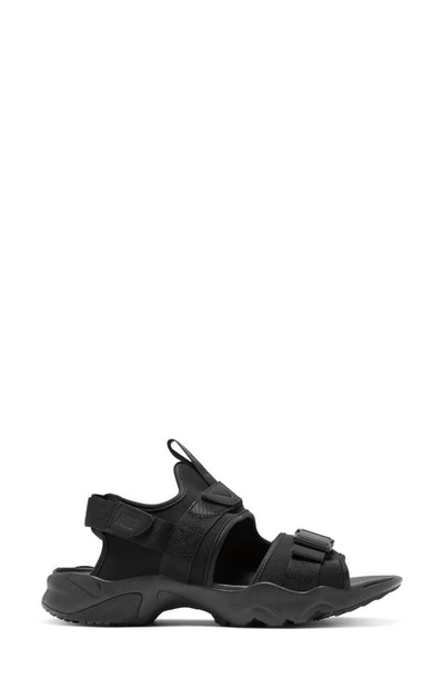 Shop Nike Canyon Sandal In Black/ Black/ Black