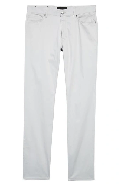 Shop Ermenegildo Zegna Classic Fit Stretch Cotton Five Pocket Pants In Light Grey