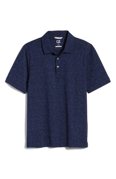 Shop Cutter & Buck Advantage Space Dye Jersey Polo In Dark Liberty Navy