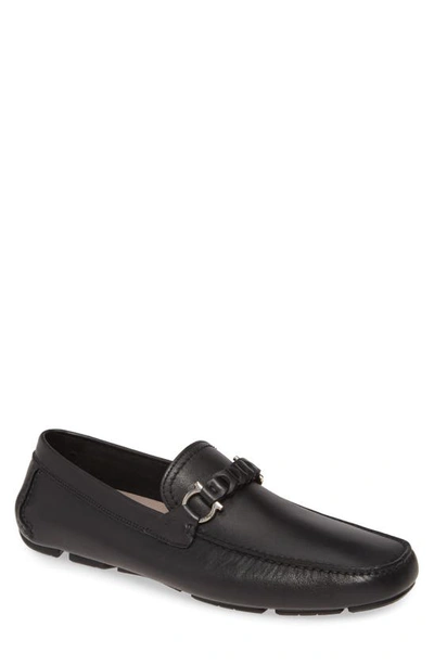 Shop Ferragamo Stuart Driving Shoe In Nero