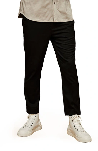 Shop Topman Slim Fit Crop Drawstring Pants In Black