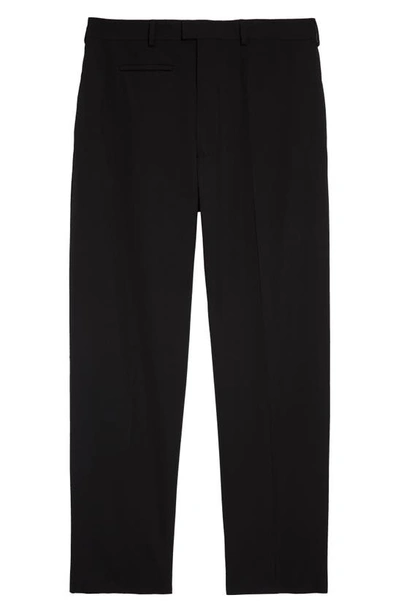 Shop Bottega Veneta Fluid Wool Gabardine Dress Pants In Nero