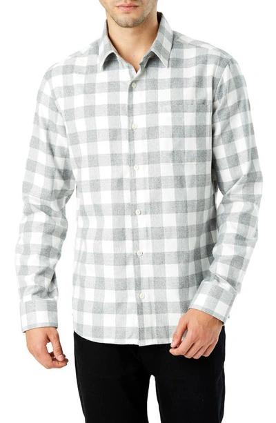 Shop 7 Diamonds Sparrow Trim Fit Flannel Shirt In Grey White