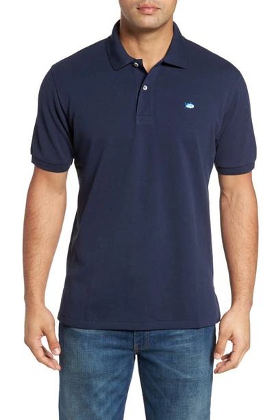 Shop Southern Tide Skipjack Micro Piqué Stretch Cotton Polo In True Navy