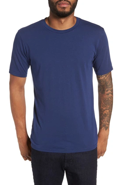 Shop Goodlife Classic Supima Cotton Blend Crewneck T-shirt In  Navy