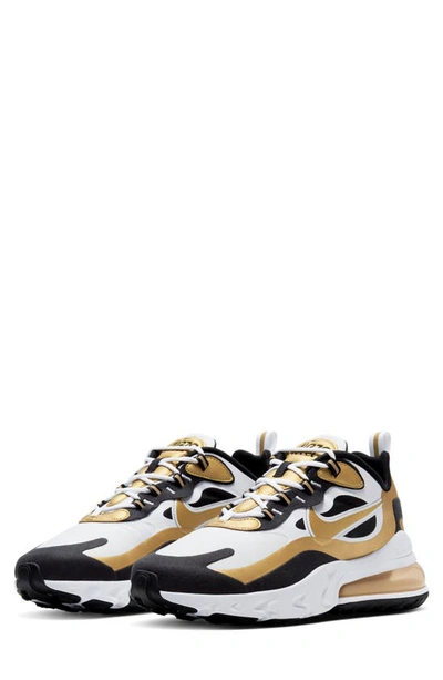 Shop Nike Air Max 270 React Sneaker In White/ Metallic Gold/ Black