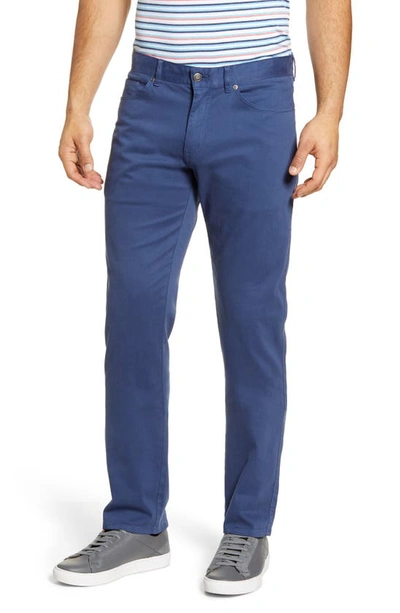 Shop Peter Millar Ultimate 5-pocket Straight Leg Sateen Pants In Navy
