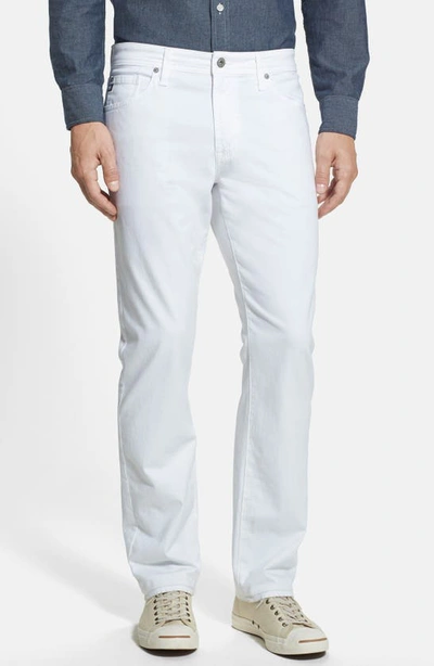 Shop Ag Graduate Sud Straight Leg Pants In White