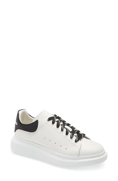Shop Alexander Mcqueen Oversize Low Top Sneaker In White/ Black/ White
