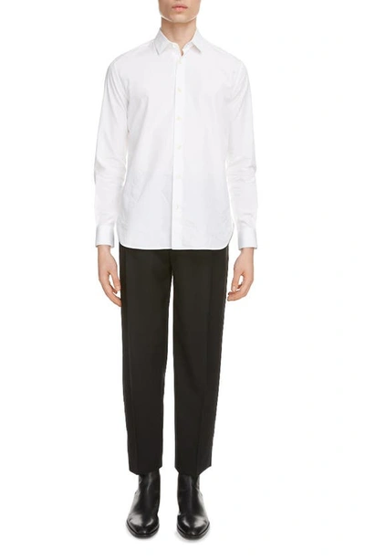 Shop Saint Laurent Classic White Cotton Button-up Shirt