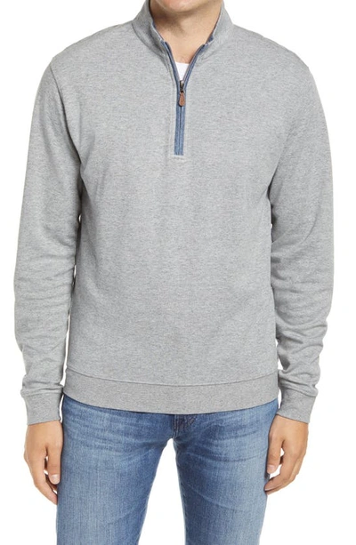 Shop Johnnie-o Sully Quarter Zip Pullover In Slate