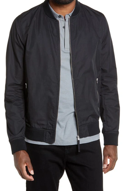 Shop Allsaints Udan Slim Fit Bomber Jacket In Black