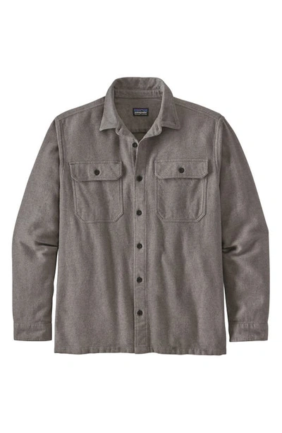 Shop Patagonia Fjord Regular Fit Organic Cotton Flannel Shirt In Reworked Fjord Heather