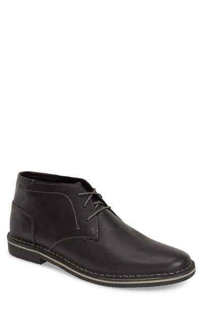 Shop Steve Madden 'harken' Leather Chukka Boot In Black Leather