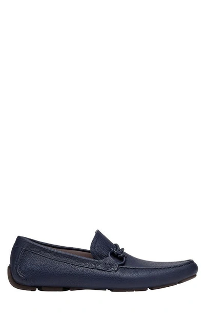 Shop Ferragamo Front 4 Driving Shoe In Blue/ Blue