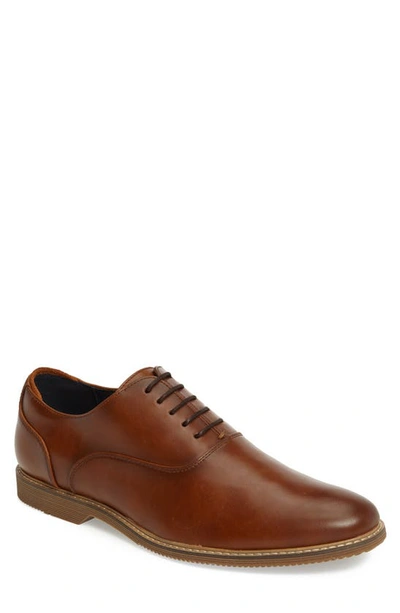 Shop Steve Madden Nunan Plain Toe Oxford In Tan