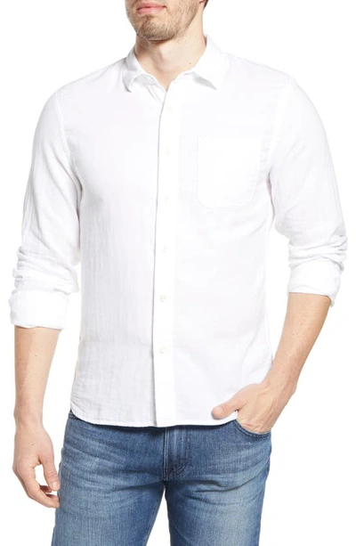 Shop Kato Hiroshi  The Ripper Organic Cotton Gauze Button-up Shirt In White