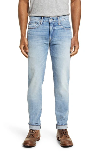 Shop Kato Hiroshi  The Pen Slim 14-ounce Stretch Selvedge Jeans In Keith