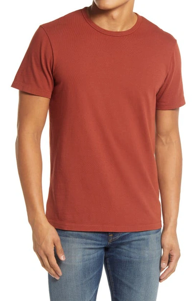Shop Madewell Garment Dyed Allday Crewneck T-shirt In Dusty Redwood