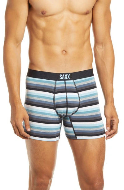 Shop Saxx Vibe Slim Fit Boxer Briefs In Grey Pop Stripe