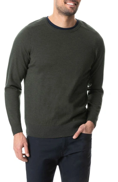 Shop Rodd & Gunn Hawtrey Regular Fit Crewneck Wool Sweater In Olive