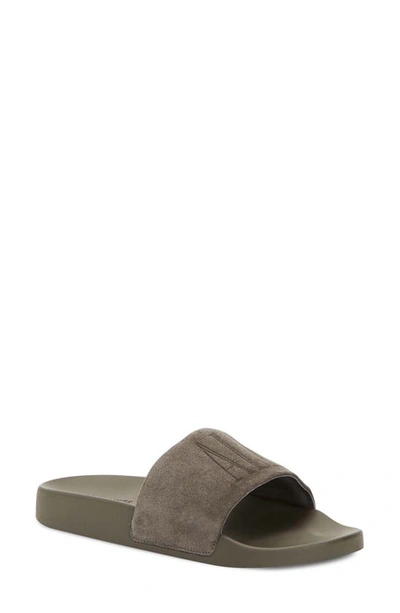 Shop Allsaints Sunland Slide Sandal In Charcoal Grey