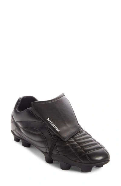 Shop Balenciaga Soccer Sneaker In Black/ White