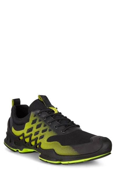 Shop Ecco Biom Aex Sneaker In Black/ Lime Punch