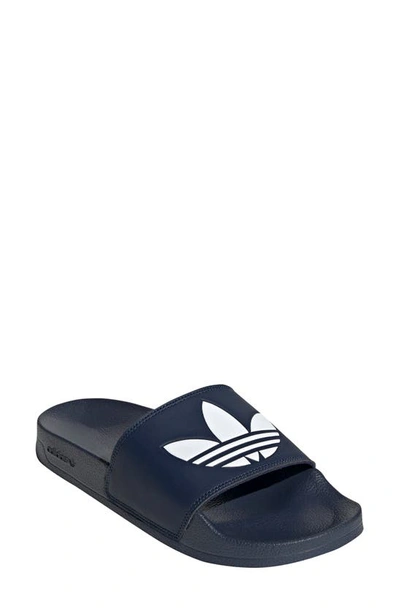 Shop Adidas Originals Adilette Lite Sport Slide In Navy/ White/ Navy