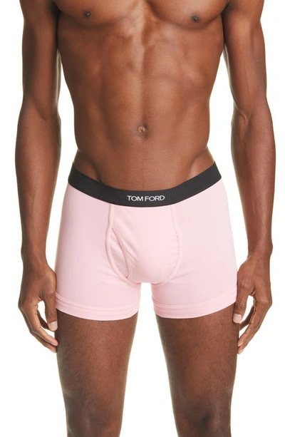 Shop Tom Ford Cotton Stretch Jersey Boxer Briefs In Pale Pink