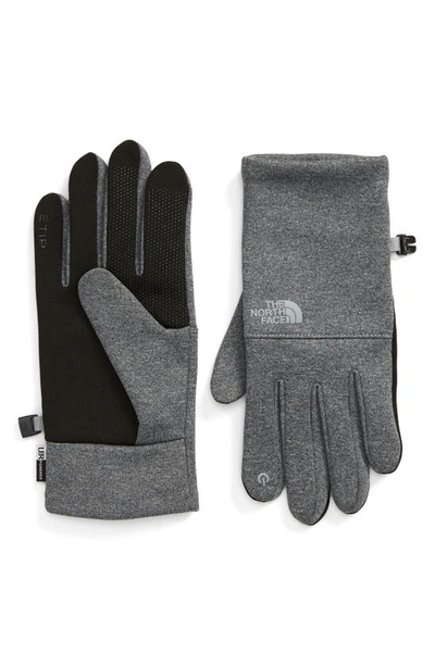 Shop The North Face Etip Gloves In Tnf Medium Grey Heather