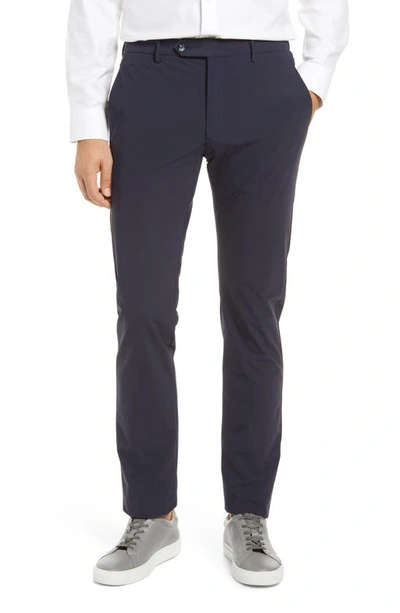 Shop Zanella Active Stretch Flat Front Pants In Navy