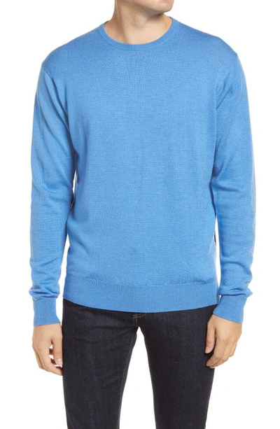 Shop Peter Millar Crown Crewneck Sweater In Cape Blue
